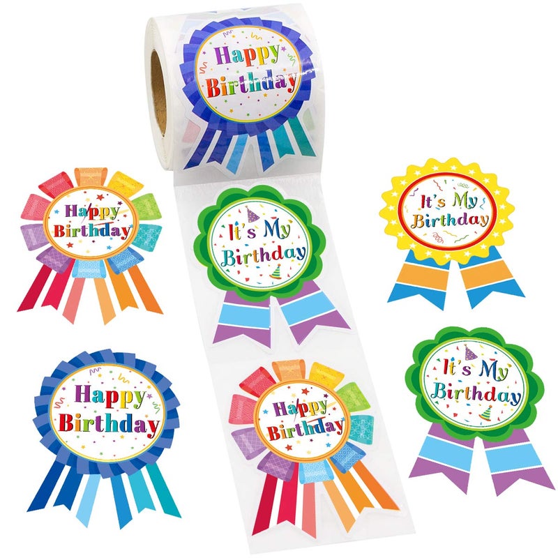 Fancy Land Happy Birthday Badge Stickers for Kids It's My Birthday Stickers Home Classroom Party Decoration 200 Pcs Classic