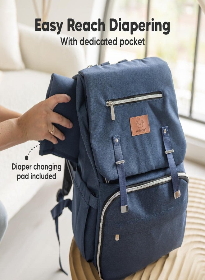 KeaBabies Baby Diaper Bag Backpack, Travel - Large Baby Bag for Mom and Dad, Waterproof, Multi-Function Girl Boy Diaper Backpack with Changing Pad, Durable Travel Essentials (Trendy Black) - Image 5