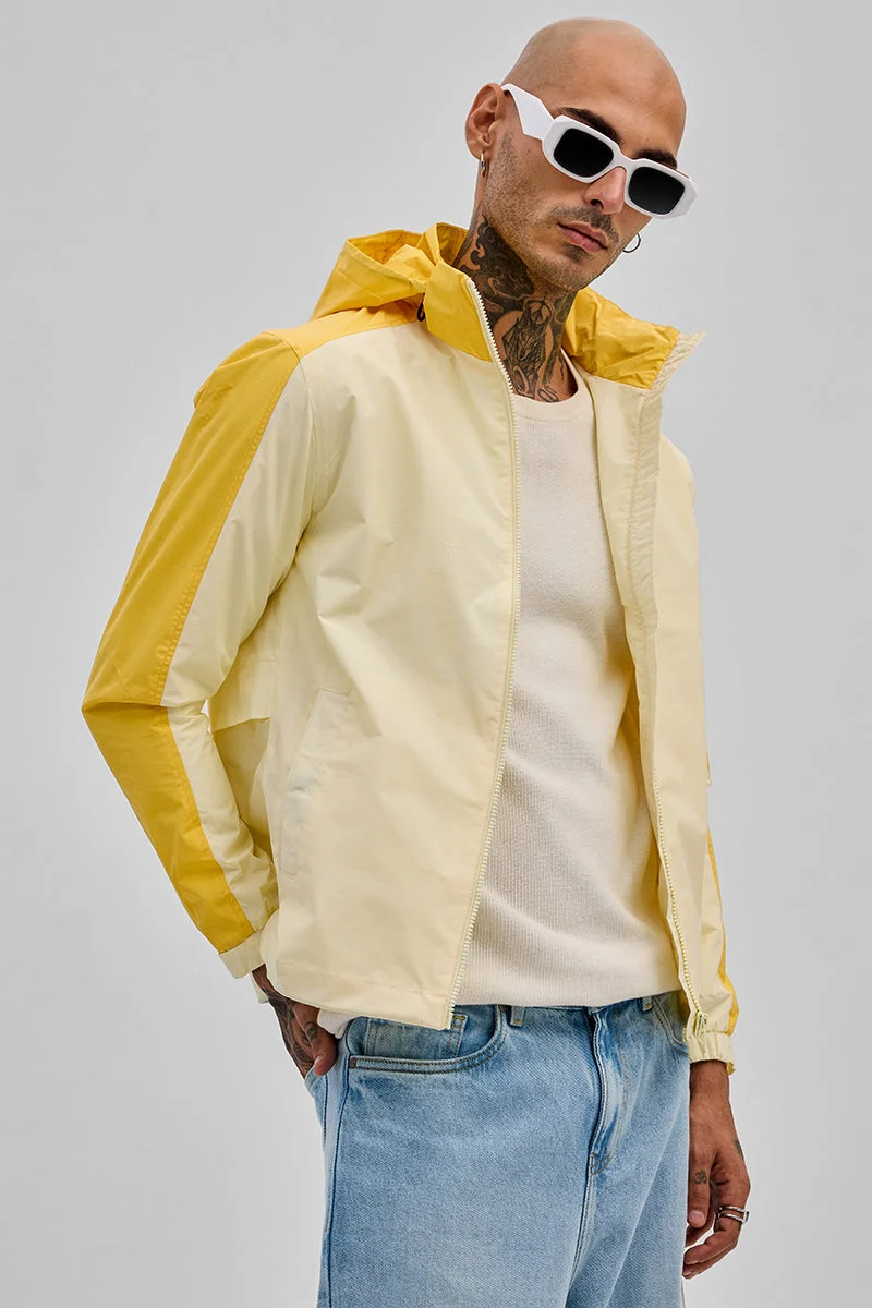 SNITCH Yellow Colourblocked Ski Jacket