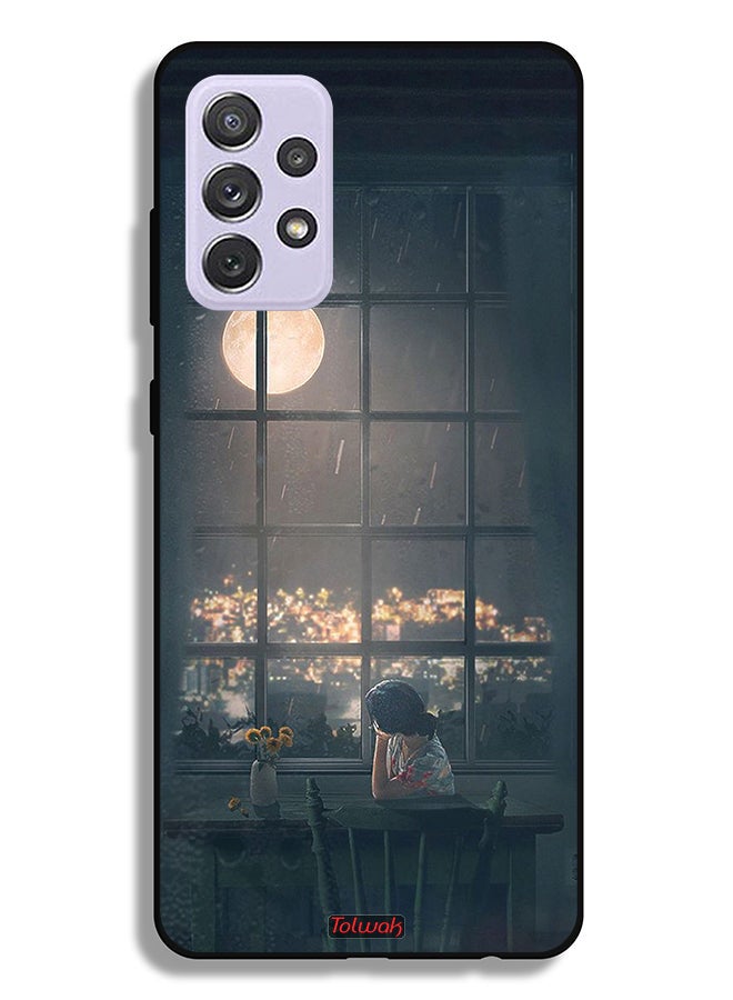 Tolwak Samsung Galaxy A72 5G Protective Case Cover Looking At Moon Art - Image 1