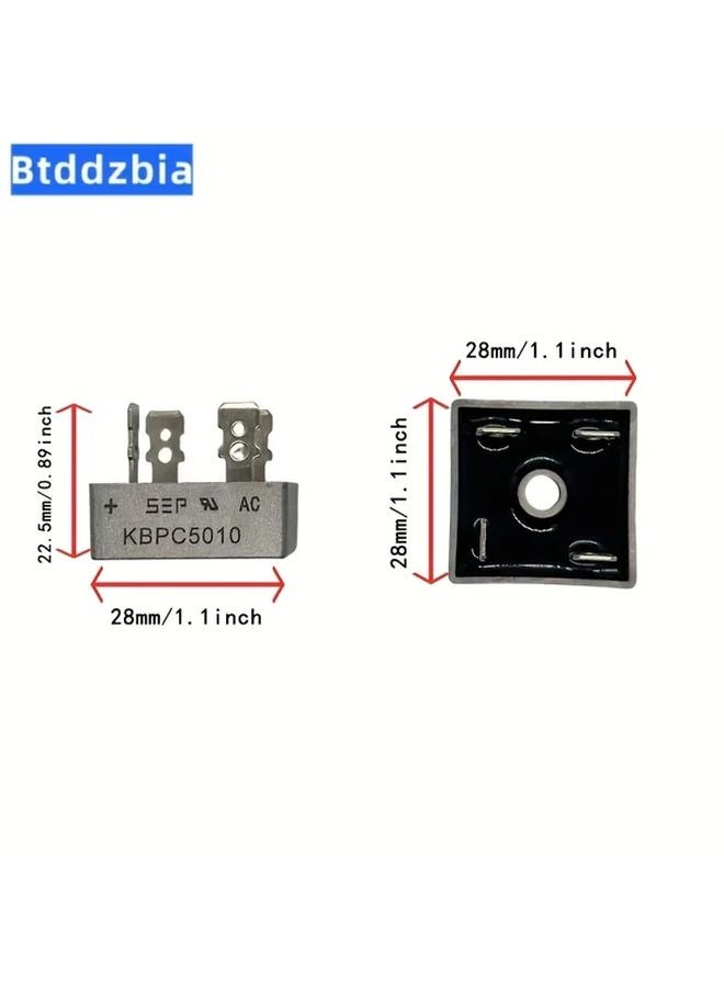 KBPC5010 5pcs 50A 1000V Bridge Rectifier Diode Kit High Power Metal Construction - Image 3