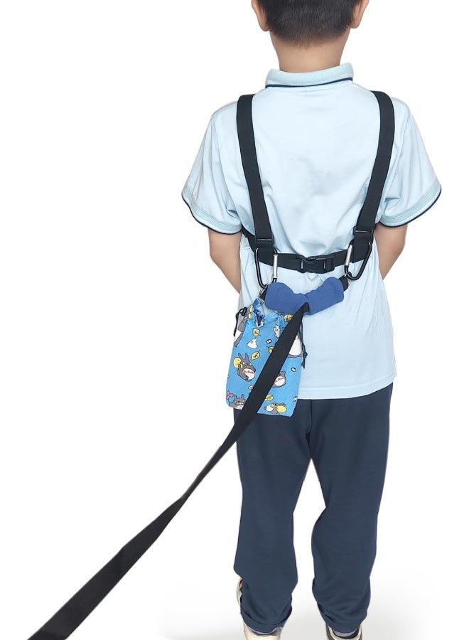 pinklilycare Walking Harness for Older Children with Quick Grab Handle and Adjustable Tether for Autism Special Needs ADHD Safety Teens Harness with Pouch Autism Awareness Straps - Image 1