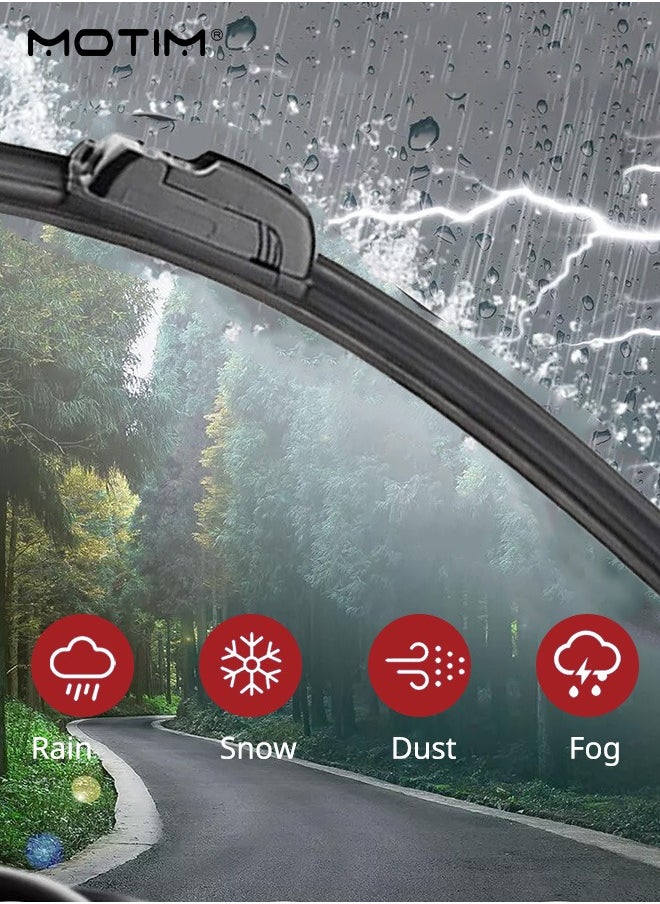 Motim Windshield Wiper Blades Replacement for 2014-2021 Jeep Grand Cherokee, Original Factory Quality Front Rear Wipers Blade Set for Car - 22" 21" 11" (Pack of 3)  - Image 2