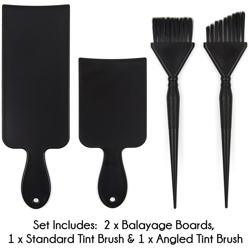 Salon Supply Co Balayage Kit - 1 Long and 1 Short Balayage Board, 1 Straight and 1 Angled Hair Dye Brush - Hair Highlighting Kit - Hair Dye Kit - Hairstylist Accessories Brushes - Image 2