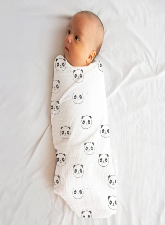 Rajlinen 100% Muslin Swaddle Blankets - Soft, Warm & Cosy Baby Swaddling Blankets Pack of 4, Size 47 x 47 inches, Animal Cloud Gift for New Mom - Image 5