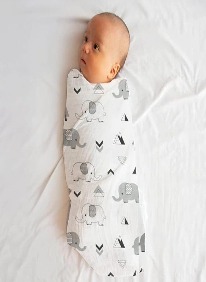 Rajlinen 100% Muslin Swaddle Blankets - Soft, Warm & Cosy Baby Swaddling Blankets Pack of 4, Size 47 x 47 inches, Animal Cloud Gift for New Mom - Image 4