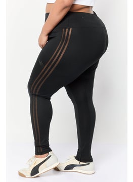 adidas Originals Women Plus Size Training Leggings, Black  - Image 2