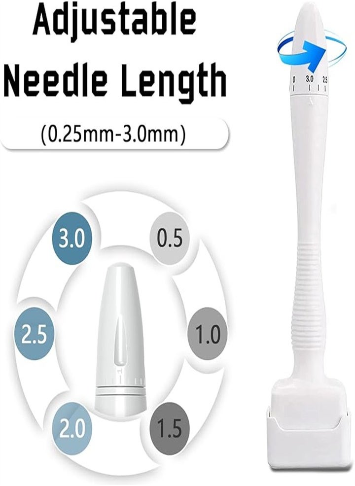 Generic - Adjustable Micro Needle Pen, 140 Real Micro Needles, Needle Length 0.25mm to 3.0mm for Hair, Beard Growth Roller Skin Care, Face Body Beauty Pen - Image 1