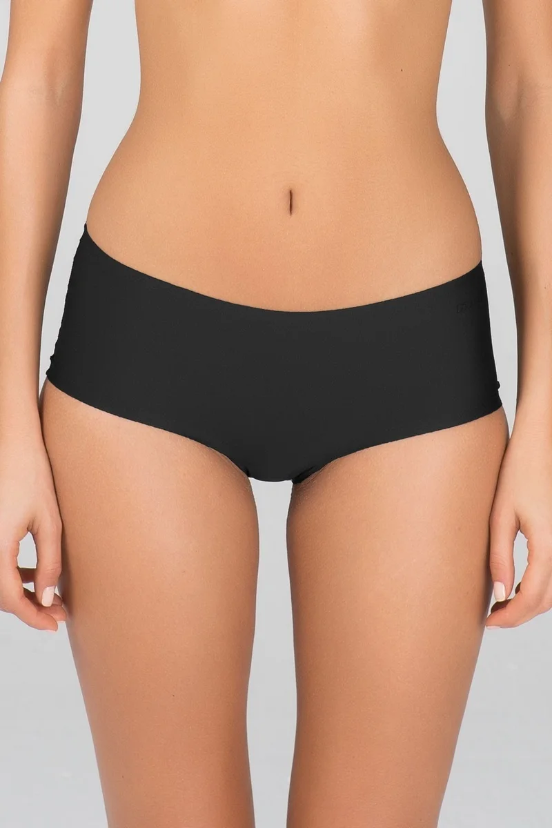 كوم Women's Micro Seamless Traceless Rosalinda Modern Short Panties 2 Piece Black 36-42
