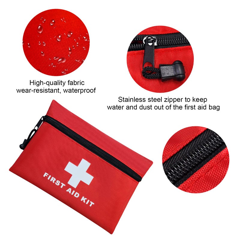 AOUTACC 12pcs Mini First Aid Kit Empty Bag, Travel Empty First Aid Kit Pouch with Zippered for Emergency at Home, Office, Car, Outdoors, Boat, Camping, Hiking(Bag Only) - Image 2