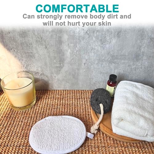 Mr.Cui'shop 6 pcs/Set 4.3"×5.7" Natural Exfoliating Face Body Pad Loofah Sponge Facial Brush - Shower Scrubber - Body Bath Spa for Men & Women, Renewable Resource - Pack of 6 - Image 3