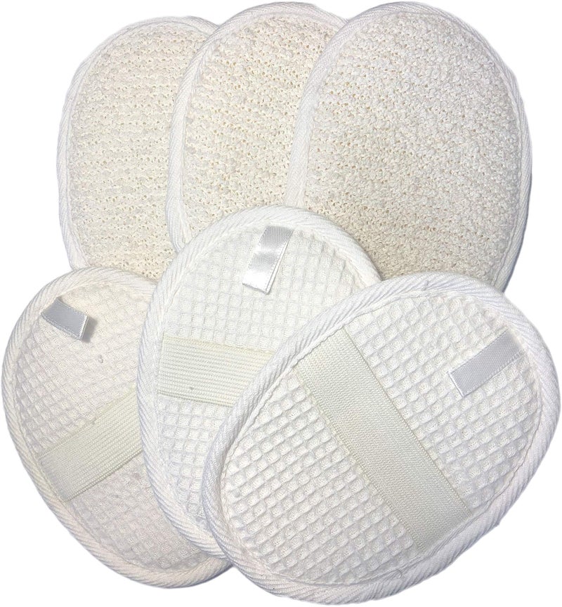 Mr.Cui'shop 6 pcs/Set 4.3"×5.7" Natural Exfoliating Face Body Pad Loofah Sponge Facial Brush - Shower Scrubber - Body Bath Spa for Men & Women, Renewable Resource - Pack of 6 - Image 5