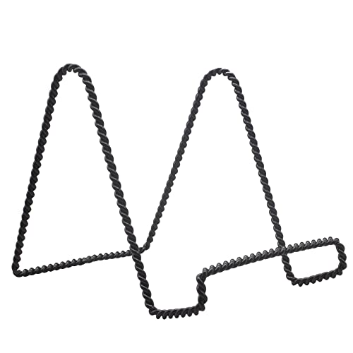 Tripar Decorative Twisted Wire Stand Black Display 6 Inch Depth Tabletop Easel Sleek Modern Look Perfect for Books Plates Photos More