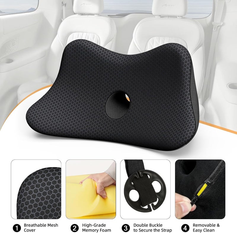 Benazcap Memory Foam Lumbar Support Cushion for Car and Office - Image 4