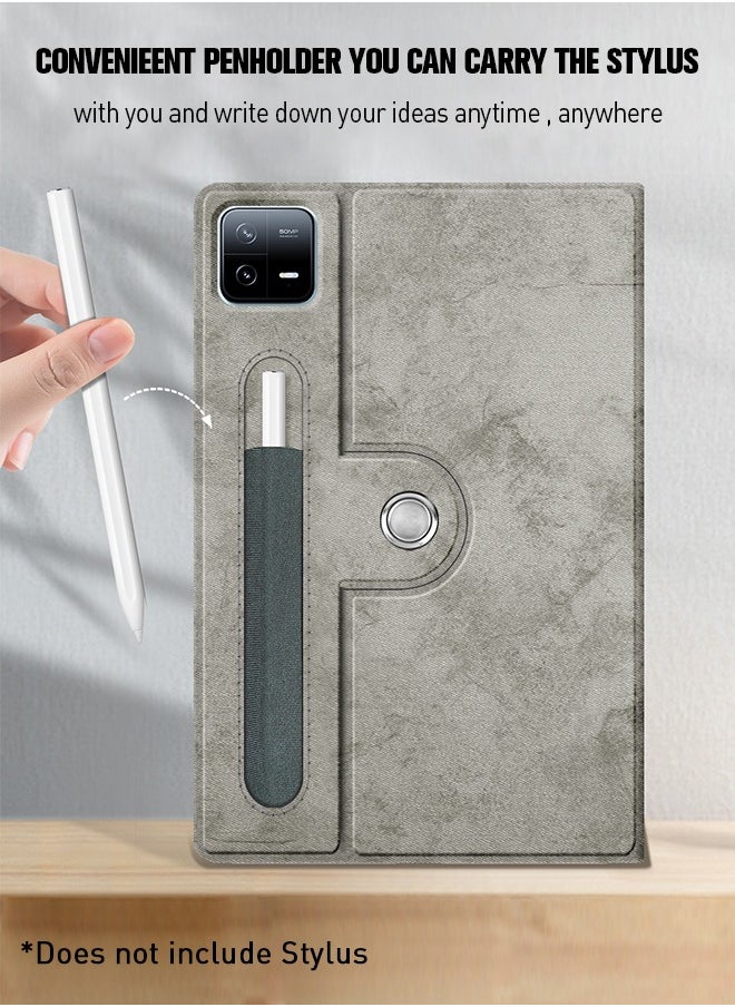 Xoopla - Case for Xiaomi Mi Pad 6/6pro 11 inch, Multi-Viewing Angles, Multifunctional PU Leather Smart Cover with Auto Sleep Wake Feature, Slim Flip Shell Case for Xiaomi Pad 6/6pro, Grey - Image 1