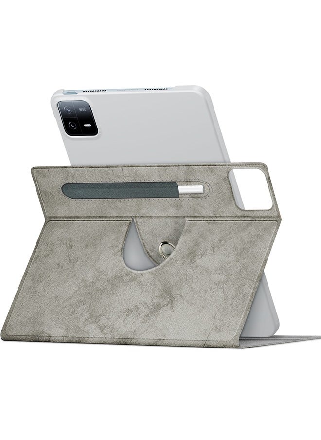 Xoopla - Case for Xiaomi Mi Pad 6/6pro 11 inch, Multi-Viewing Angles, Multifunctional PU Leather Smart Cover with Auto Sleep Wake Feature, Slim Flip Shell Case for Xiaomi Pad 6/6pro, Grey - Image 1