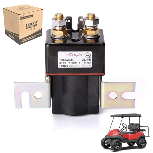 9.99WORLD MALL Albright Solenoid 48 Volt, 4 Terminal Solenoid for Club Car DS & Precedent 2000-up Electric Golf Cart OEM#1019087-01 101908701 - Image 1