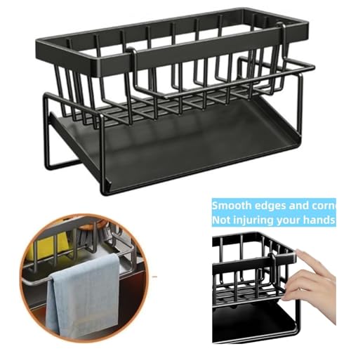TAZLYN kitchen rack stand sink Sponge organizers rack for sink for Sponge Holder for bathroom rack for kitchen sinks tools storage organizer items soap Dish Soap Brush wash holder dispenser - Image 5