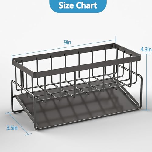 TAZLYN kitchen rack stand sink Sponge organizers rack for sink for Sponge Holder for bathroom rack for kitchen sinks tools storage organizer items soap Dish Soap Brush wash holder dispenser - Image 2