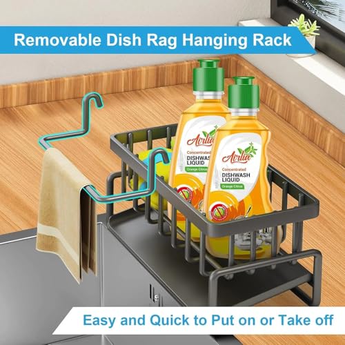 TAZLYN kitchen rack stand sink Sponge organizers rack for sink for Sponge Holder for bathroom rack for kitchen sinks tools storage organizer items soap Dish Soap Brush wash holder dispenser - Image 3