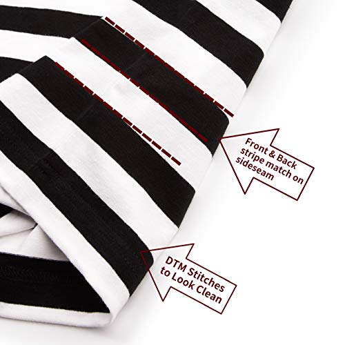 Zengjo Black and White Striped Shirt Men(Black&White WD,S) - Image 5
