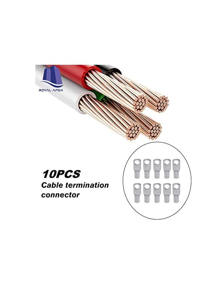 Copper Cable Lugs 10Pcs Set-Wire Terminals, Connector Cable lugs Ring Battery SC Terminals, for Marine, Solar, Automotive, Electric, Home Applications etc (Hole Size 10mm, Cable Size 50mm) - Image 3