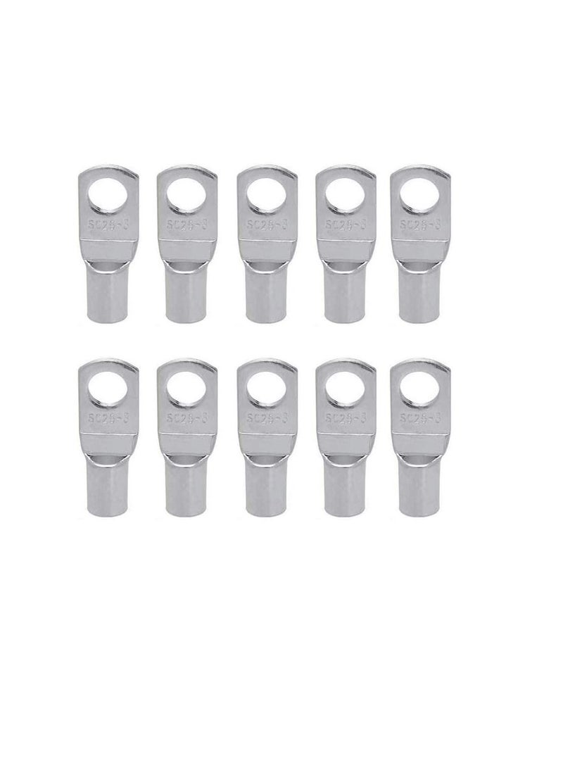 Copper Cable Lugs 10Pcs Set-Wire Terminals, Connector Cable lugs Ring Battery SC Terminals, for Marine, Solar, Automotive, Electric, Home Applications etc (Hole Size 10mm, Cable Size 50mm) - Image 1
