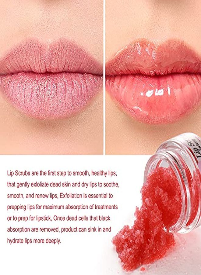 Elaimei Lip Scrub, Lip Scrubs Exfoliator & Moisturizer, Lip Repair For Lush Soft Lips, Lip Moisturizer For Chapped Dry And Flaky Lips Treatment, Lip Scrub (Strawberry)  - Image 5