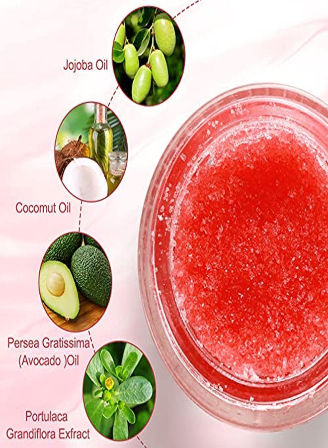 Elaimei Lip Scrub, Lip Scrubs Exfoliator & Moisturizer, Lip Repair For Lush Soft Lips, Lip Moisturizer For Chapped Dry And Flaky Lips Treatment, Lip Scrub (Strawberry)  - Image 2