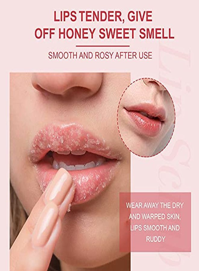 Elaimei Lip Scrub, Lip Scrubs Exfoliator & Moisturizer, Lip Repair For Lush Soft Lips, Lip Moisturizer For Chapped Dry And Flaky Lips Treatment, Lip Scrub (Strawberry)  - Image 3