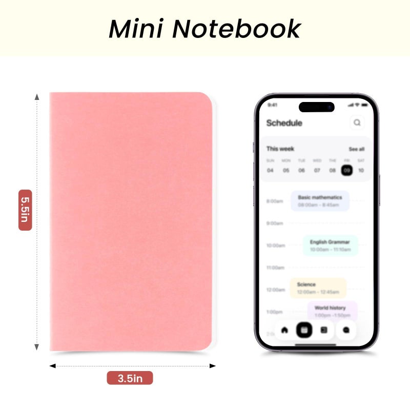 Oucaru 32PCS Mini Notebooks Bulk, 3.5" x 5.5", 16 Color, 60 Pages Blank Paper Small Pocket Notebook Set, Mini Journal Memo Notepads for Students, Traveler, School Office Supplies - Image 2
