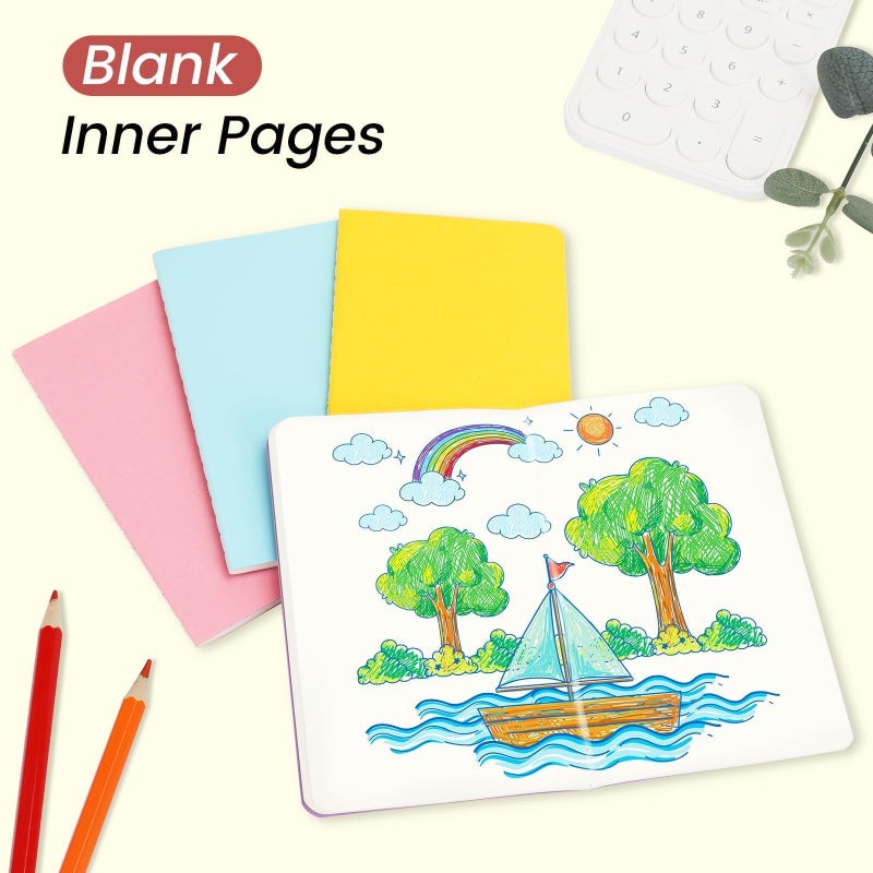 Oucaru 32PCS Mini Notebooks Bulk, 3.5" x 5.5", 16 Color, 60 Pages Blank Paper Small Pocket Notebook Set, Mini Journal Memo Notepads for Students, Traveler, School Office Supplies - Image 5