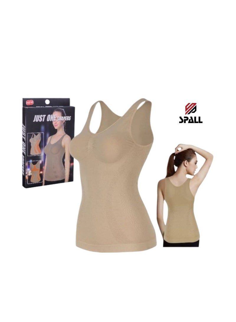 سبال تيشيرت شايب وير نسائي بتصميم مدمج للحمالة - تحكم في البطن والخصر والأرداف والظهر - قميص تنحيف خفيف ومريح - Image 4