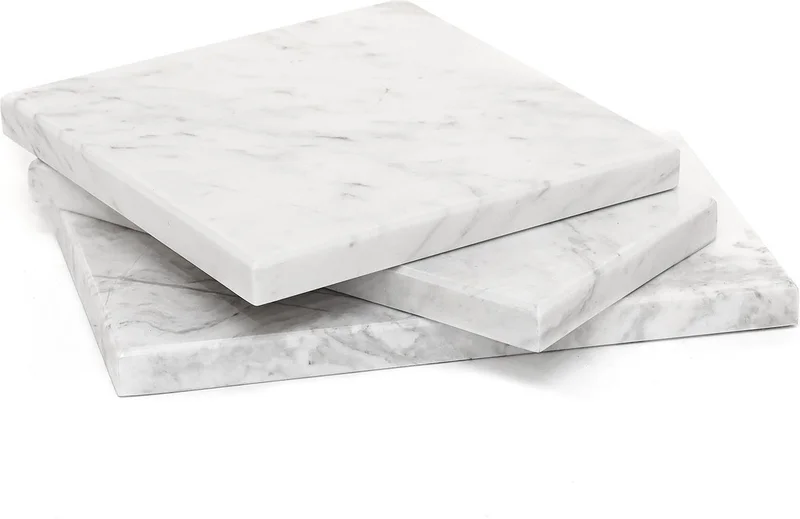 ميسي Decorative Presentation Gray Waves Natural Marble Stone - 20 x 20 cm
