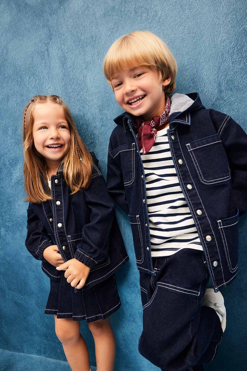 DeFacto Blue BabyBoy Baby Boy Hooded Denim Jacket Casual - Image 3