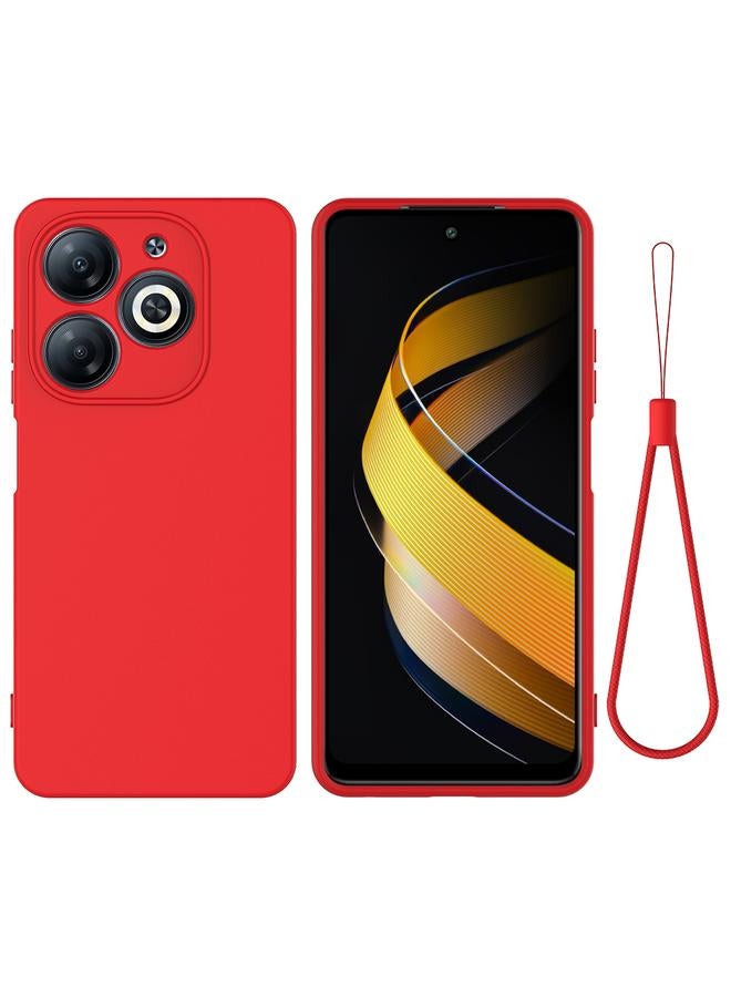 زبون جراب لهاتف Infinix Smart 8 HD / Smart 8 Pro بلون سادة من السيليكون السائل المقاوم للسقوط مع تغطية كاملة - Image 1