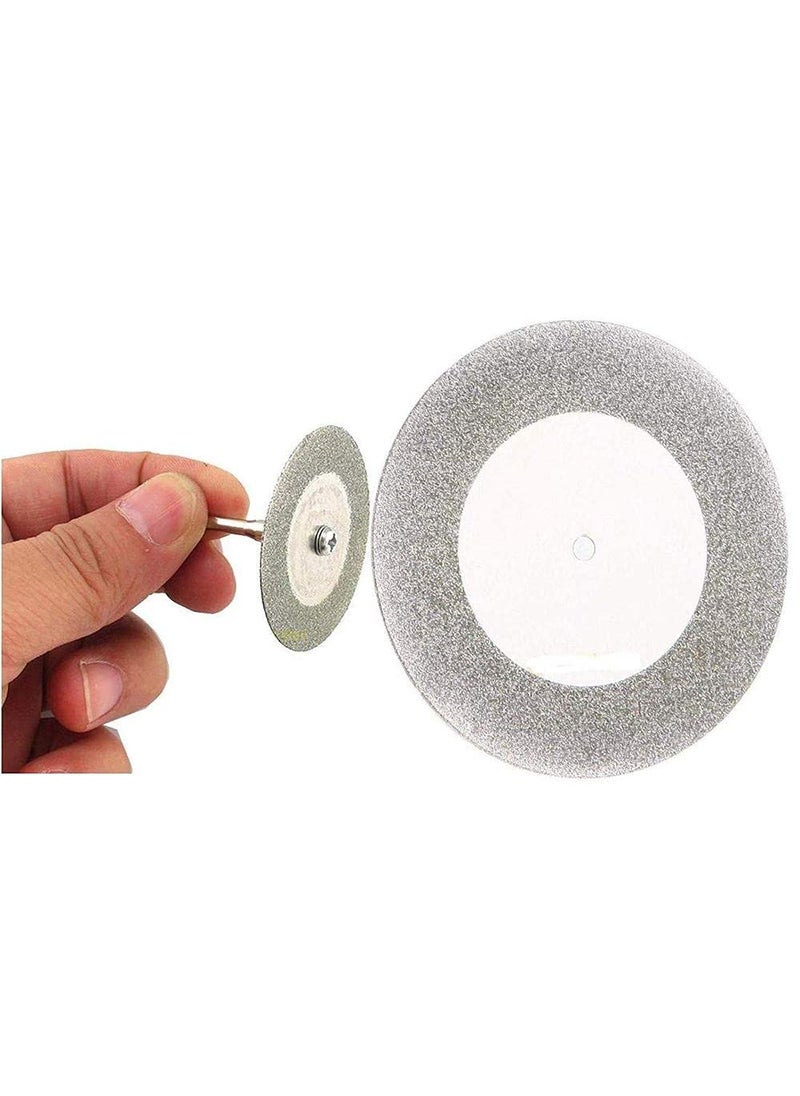 DIY Crafts - Diy Crafts CT-DIY-HI-47583 Cutting Wheel Cut Off Discs Coated Rotary Tools With Mandrel for Dremel 2 Piece Discs & 2 Mandrel, Disc Φ25mm, Pattern # C (Multicolor) - Image 1