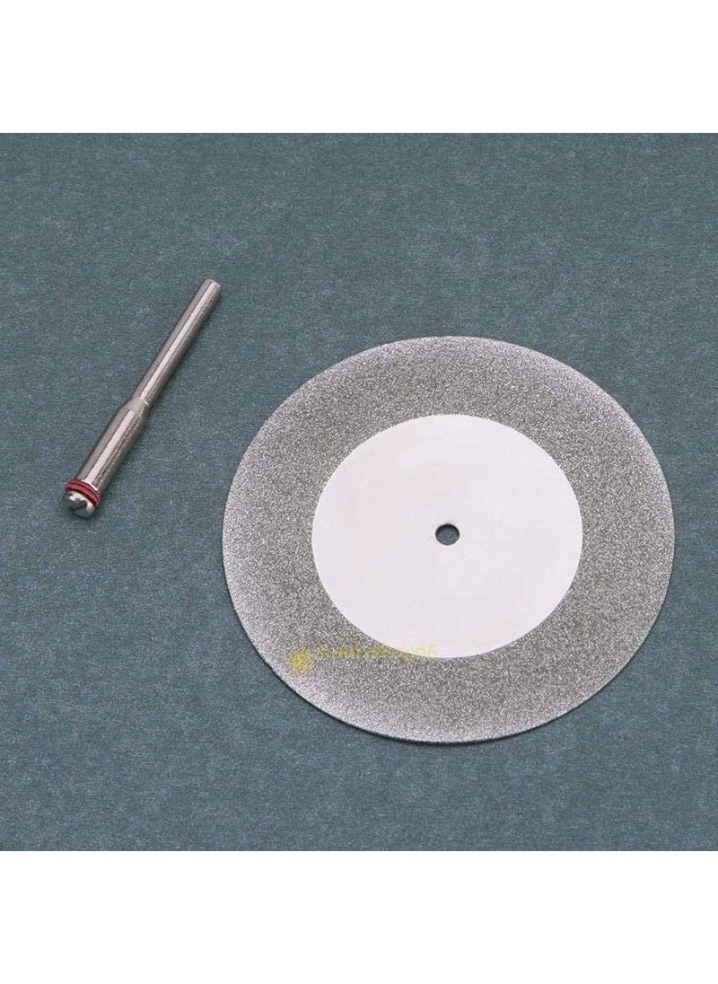 DIY Crafts - Diy Crafts CT-DIY-HI-47583 Cutting Wheel Cut Off Discs Coated Rotary Tools With Mandrel for Dremel 2 Piece Discs & 2 Mandrel, Disc Φ25mm, Pattern # C (Multicolor) - Image 1