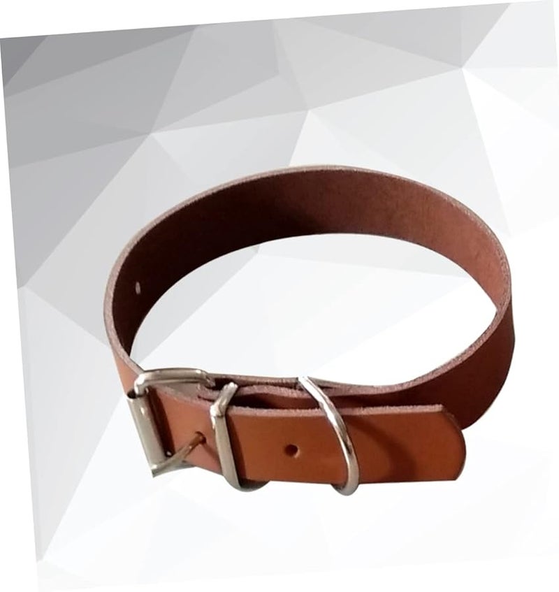 Adjustable Cow Leather Dog Collar For Small To Medium Pets Size XS - Image 4