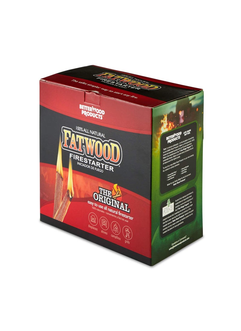 Better Wood Products Betterwood 10 Pound Fatwood Natural Pine Firestarter 1 Pack for Campfire BBQ or Pellet Stove Non Toxic and Water Repellent 