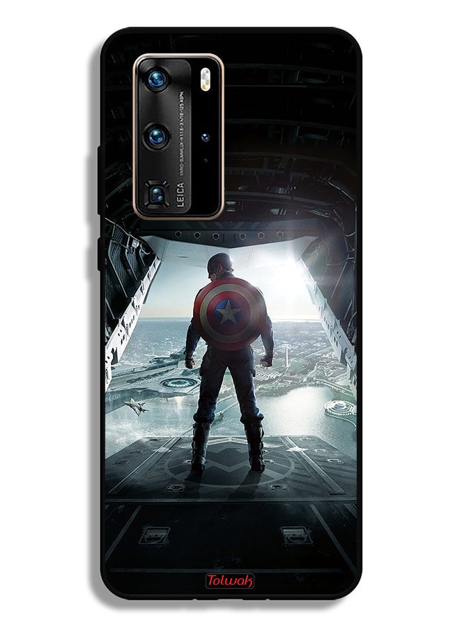 Tolwak Huawei P40 Pro 5G Protective Case Cover Portrait Display Captain America - Image 2