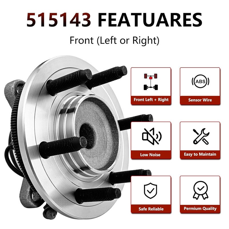 JLEO 515143 2WD Front Wheel Hub Bearing for Ford F-150, Expedition, Lincoln Navigator (2011-2014) - Image 4