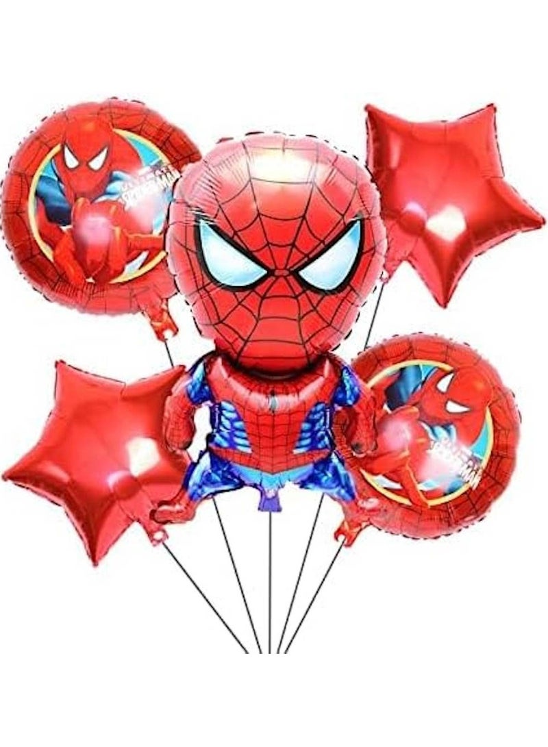 JOLLITY LLC بالونات زينة حفلات أعياد الميلاد للبطل الخارق سبايدرمان من مستلزمات الأطفال (55 قطعة) - Image 3