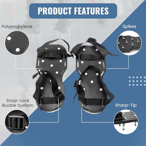 Zimpty ZY402 Fully Assembled Spiked Shoes with 1” Sharp Short Spikes for Epoxy Floor Coating, Self-Leveling Floor, Cover Installation - Image 2