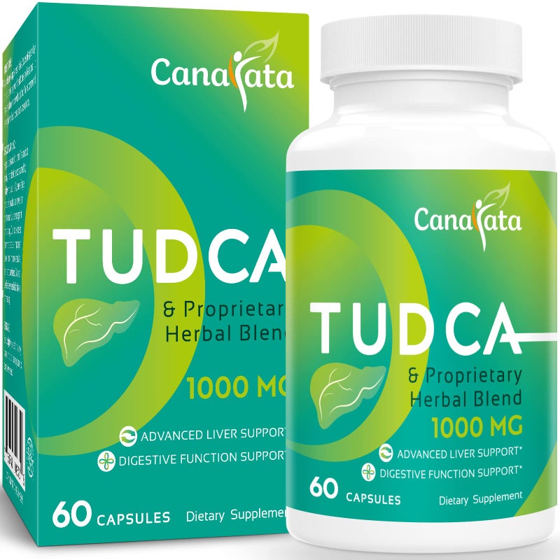 TUDCA Liver Support Supplements 1000mg 60 Vegan CapsulesTUDCA Bile Salts with Milk Thistle Herbal Blend Formula for Liver Cleanse Detox Repair