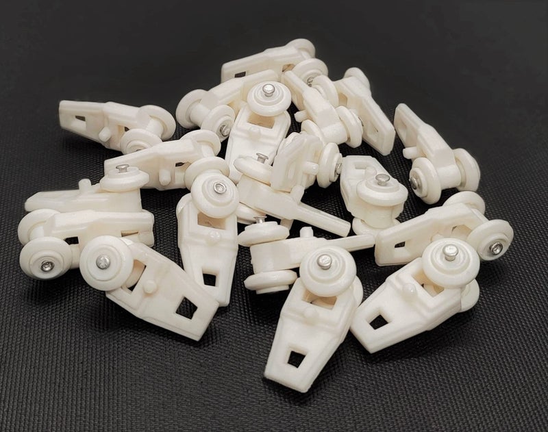 FAPBADRI Plastic Runners/Sliders/Rollers for Curtain Channel, White Colour, 100 Pieces - Image 1