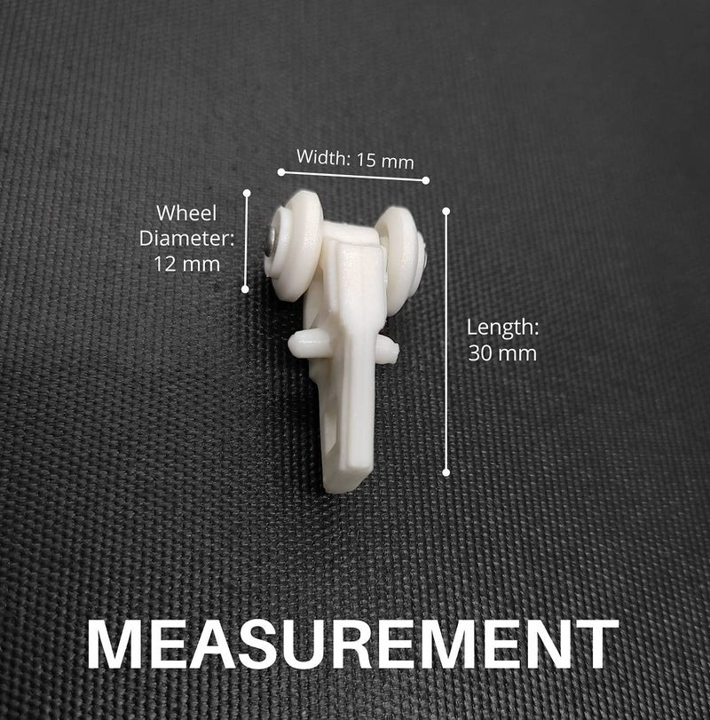 FAPBADRI Plastic Runners/Sliders/Rollers for Curtain Channel, White Colour, 100 Pieces - Image 2