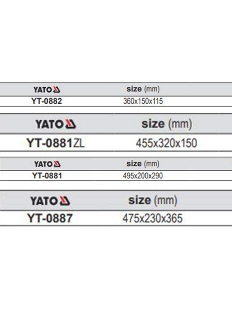 Yato Yato YT0881ZL Aluminium Tool BoxMachine Tool BoxAttached HandleOrganiser Tool BoxToolKitScratch ResistantIndustrial ToolsHand ToolsCase Organiser  - Image 2