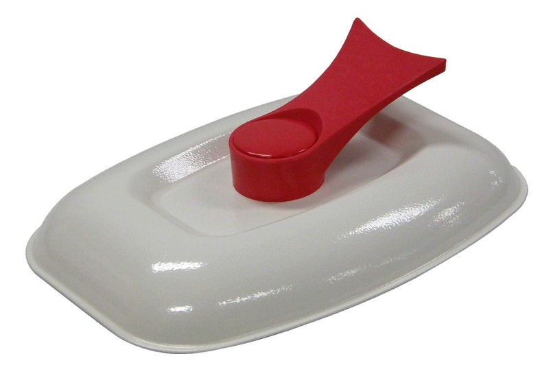 MICROHEARTH Microwave Grill Pan with Lid for Grilling, Browning, and Crisping Vegetables, Sandwich, & Meat, Red - Image 4