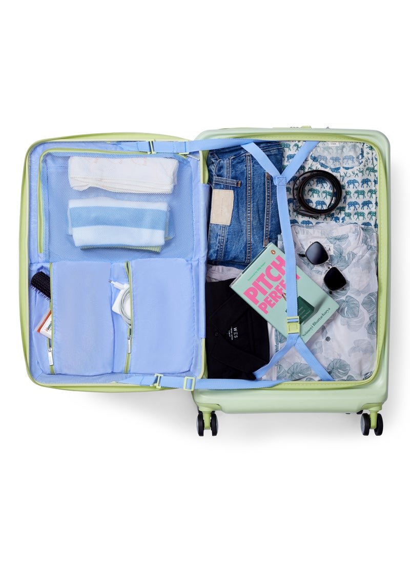 AMERICAN TOURISTER - Trento Spinner 76 CM Cabin Luggage Matcha Green Expandable TSA Lock Lightweight Trolly Luggage Bag - Image 1
